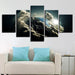 Earth From The Space 5 Piece HD Multi Panel Canvas Wall Art Frame - Original Frame