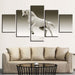 Animal White Horse 5 Piece HD Multi Panel Canvas Wall Art Frame - Original Frame