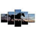 Running Horse In Sunset 5 Piece HD Multi Panel Canvas Wall Art Frame - Original Frame