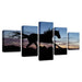 Running Horse In Sunset 5 Piece HD Multi Panel Canvas Wall Art Frame - Original Frame