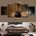 Guitar 5 Piece HD Multi Panel Canvas Wall Art - Original Frame