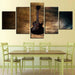 Guitar 5 Piece HD Multi Panel Canvas Wall Art - Original Frame