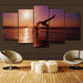 Women Doing Yoga 5 Piece HD Multi Panel Canvas Wall Art Frame - Original Frame