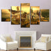 Castle With Owl 5 Piece HD Multi Panel Canvas Wall Art Frame - Original Frame