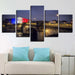 Paris Concorde Bridge 5 Piece HD Multi Panel Canvas Wall Art Frame - Original Frame