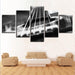 Guitar Abstract Strings 5 Piece HD Multi Panel Canvas Wall Art - Original Frame