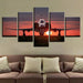 The Airplane Take Off 5 Piece HD Multi Panel Canvas Wall Art Frame - Original Frame