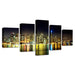 Night View 5 Piece HD Multi Panel Canvas Wall Art Frame - Original Frame