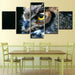 Nocturnal Owl 5 Piece HD Multi Panel Canvas Wall Art Frame - Original Frame