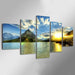 Valley Sunrise 5 Piece HD Multi Panel Canvas Wall Art Frame - Original Frame