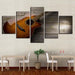 Classical Guitar 5 Piece HD Multi Panel Canvas Wall Art Frame - Original Frame