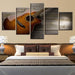 Classical Guitar 5 Piece HD Multi Panel Canvas Wall Art Frame - Original Frame