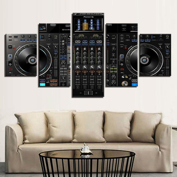 Music Tool 5 Piece HD Multi Panel Canvas Wall Art Frame - Original Frame