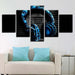 Music Headphones 5 Piece HD Multi Panel Canvas Wall Art Frame - Original Frame