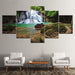 Small Waterfall 5 Piece HD Multi Panel Canvas Wall Art Frame - Original Frame