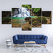 Small Waterfall 5 Piece HD Multi Panel Canvas Wall Art Frame - Original Frame