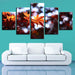 Autumn Maple Leaves 5 Piece HD Multi Panel Canvas Wall Art Frame - Original Frame