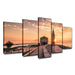 Harbour Tower 5 Piece HD Multi Panel Canvas Wall Art Frame - Original Frame