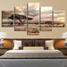 Trees And Sunshine 5 Piece HD Multi Panel Canvas Wall Art Frame - Original Frame