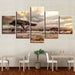 Trees And Sunshine 5 Piece HD Multi Panel Canvas Wall Art Frame - Original Frame