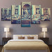 Italian Art 5 Piece HD Multi Panel Canvas Wall Art Frame - Original Frame