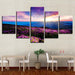 Lavender Valley 5 Piece HD Multi Panel Canvas Wall Art Frame - Original Frame