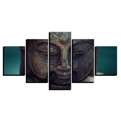 Lord Buddha 5 Piece HD Multi Panel Canvas Wall Art Frames - Original Frame