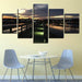 Night View Of Beach 5 Piece HD Multi Panel Canvas Wall Art Frame - Original Frame