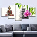 Buddha Statue 5 Piece HD Multi Panel Canvas Wall Art Frame - Original Frame