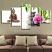 Buddha Statue 5 Piece HD Multi Panel Canvas Wall Art Frame - Original Frame