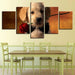 Puppy With Rose 5 Piece HD Multi Panel Canvas Wall Art Frame - Original Frame