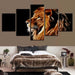 Light And Lion 5 Piece HD Multi Panel Canvas Wall Art Frame - Original Frame