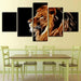 Light And Lion 5 Piece HD Multi Panel Canvas Wall Art Frame - Original Frame