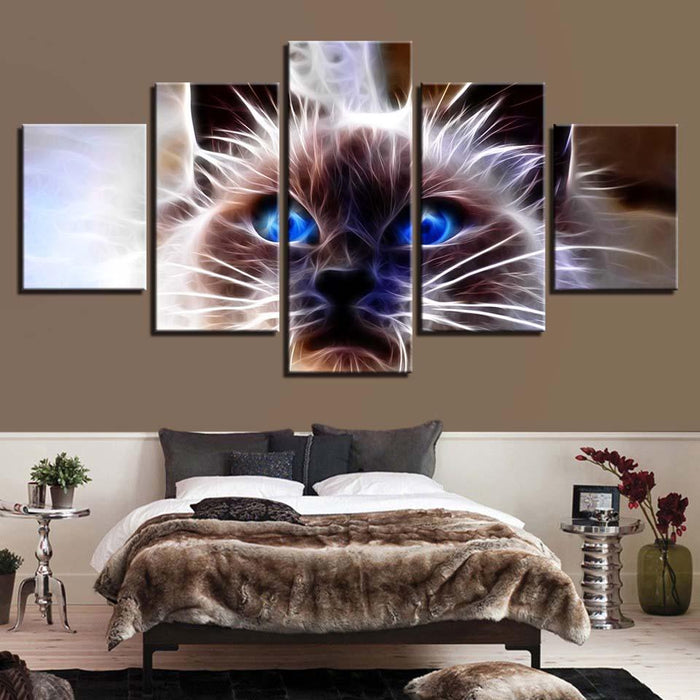 Grumpy Cat 5 Piece HD Multi Panel Canvas Wall Art - Original Frame