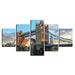 London Bridge 5 Piece HD Multi Panel Canvas Wall Art Frame - Original Frame