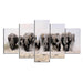 Elephants 5 Piece HD Multi Panel Canvas Wall Art Frame - Original Frame