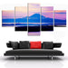 Mountains And Cloud Scenery 5 Piece HD Multi Panel Canvas Wall Art Frame - Original Frame