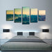 Mountains 5 Piece HD Multi Panel Canvas Wall Art Frame - Original Frame