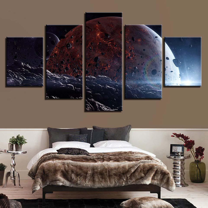 Unknown World 5 Piece HD Multi Panel Canvas Wall Art Frame - Original Frame