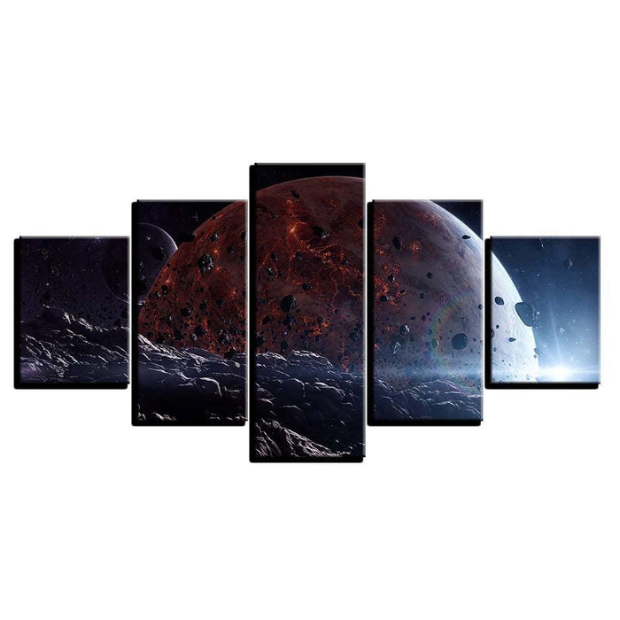 Unknown World 5 Piece HD Multi Panel Canvas Wall Art Frame - Original Frame