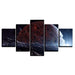 Unknown World 5 Piece HD Multi Panel Canvas Wall Art Frame - Original Frame