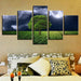 Moon Green Tree Landscape 5 Piece HD Multi Panel Canvas Wall Art Frame - Original Frame