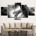 Animal Leopard 5 Piece HD Multi Panel Canvas Wall Art Frame - Original Frame