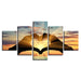 Sunrise 5 Piece HD Multi Panel Canvas Wall Art Frame - Original Frame