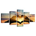 Sunrise 5 Piece HD Multi Panel Canvas Wall Art Frame - Original Frame