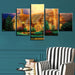 Abstract Fairy Tale House 5 Piece HD Multi Panel Canvas Wall Art Frame - Original Frame