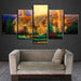 Abstract Fairy Tale House 5 Piece HD Multi Panel Canvas Wall Art Frame - Original Frame