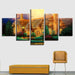 Abstract Fairy Tale House 5 Piece HD Multi Panel Canvas Wall Art Frame - Original Frame