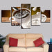 Coffee And Sugar 5 Piece HD Multi Panel Canvas Wall Art Frame - Original Frame