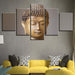 Buddha 5 Piece HD Multi Panel Canvas Wall Art Frame - Original Frame